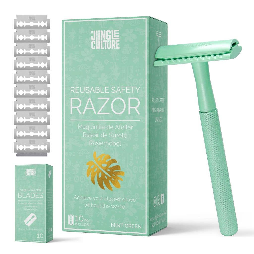 Jungle Razor WITH 10 razor blades included + stand