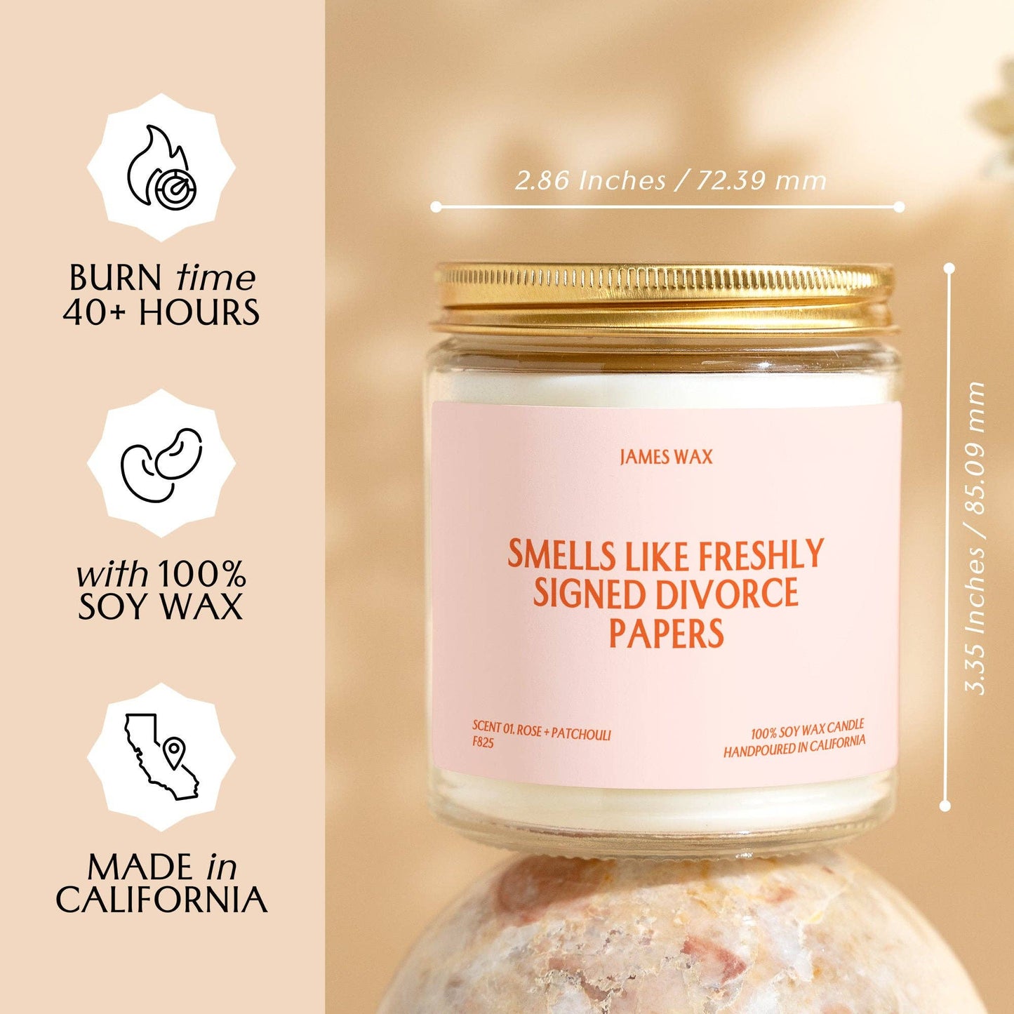 James Divorce Gift Smells Like Freshly Signed Divorce Papers Candle For Divorcees Divorce Gift F825