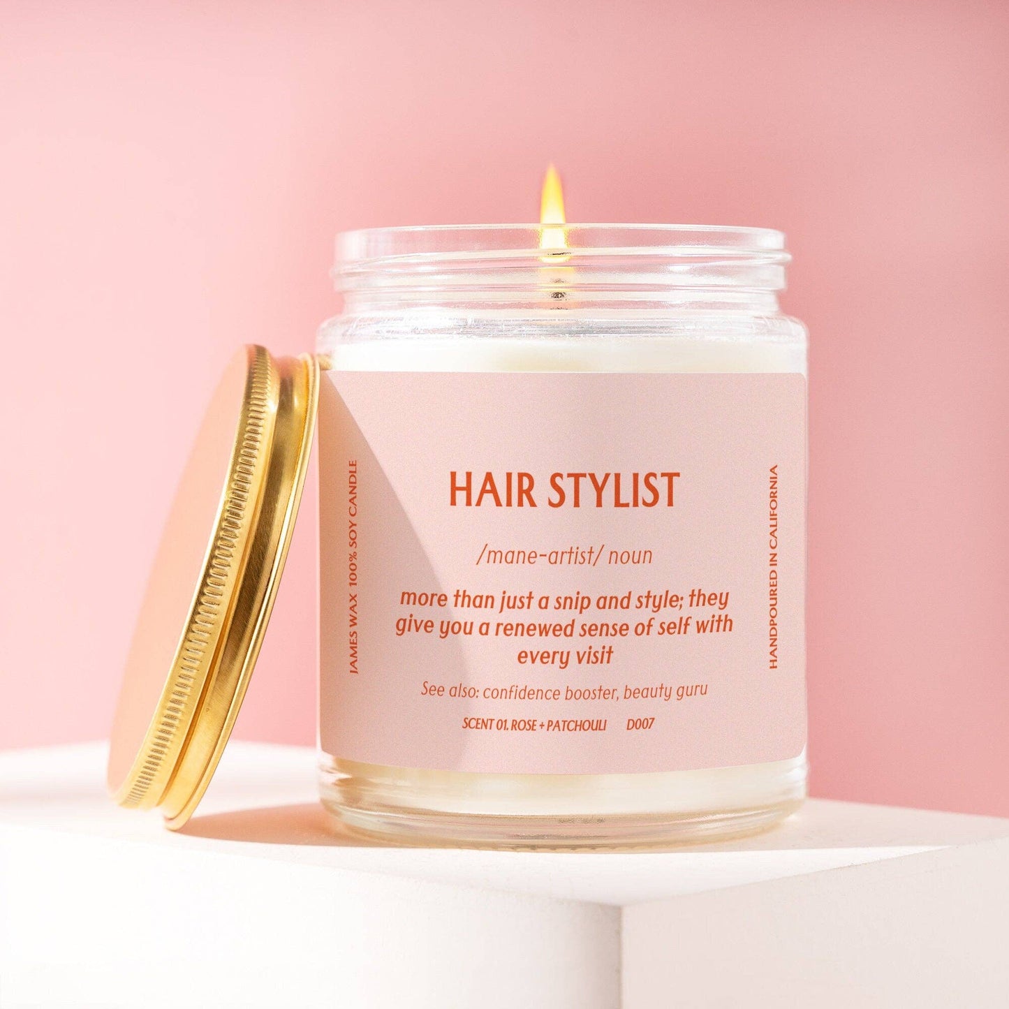 James Hair Stylist Candle Definition Candle Best Salon Stylist Spa Thank You Candle D007