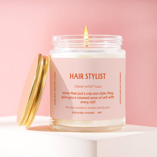 James Hair Stylist Candle Definition Candle Best Salon Stylist Spa Thank You Candle D007
