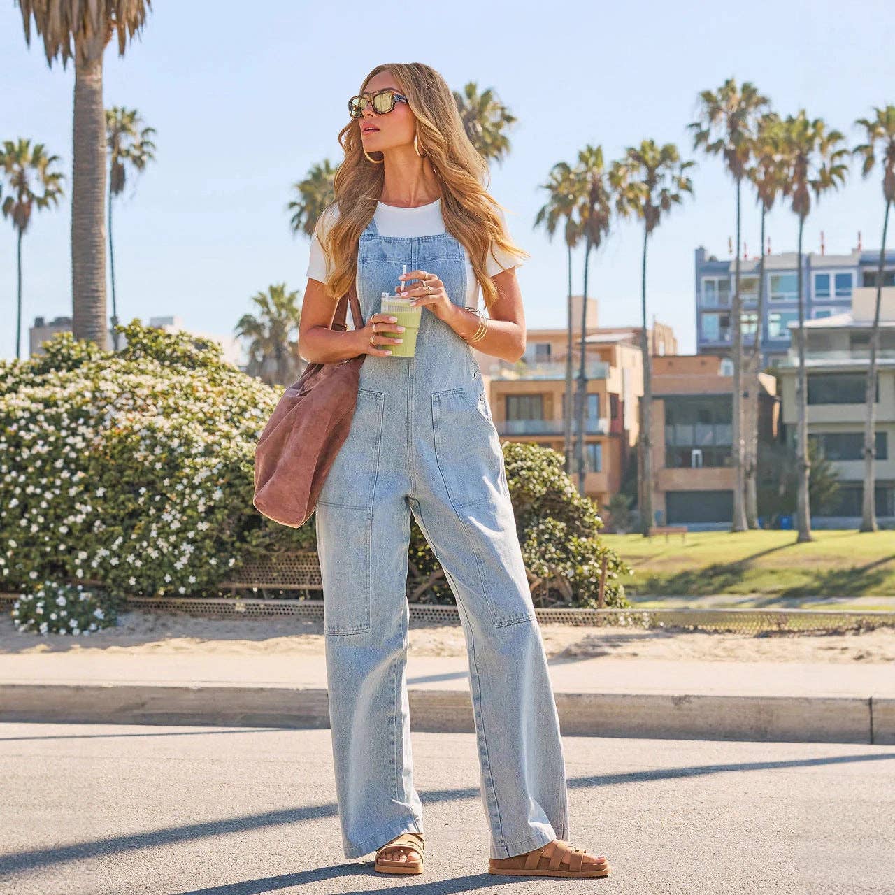 Trendy Casual Wide-Leg Denim Overalls for Women