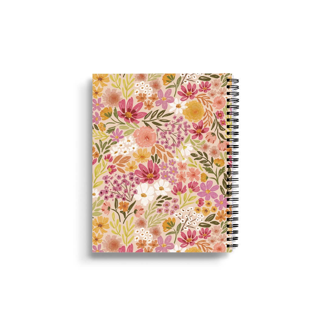 Elyse Primrose Petals Spiral Lined Notebook 8.5x11in.