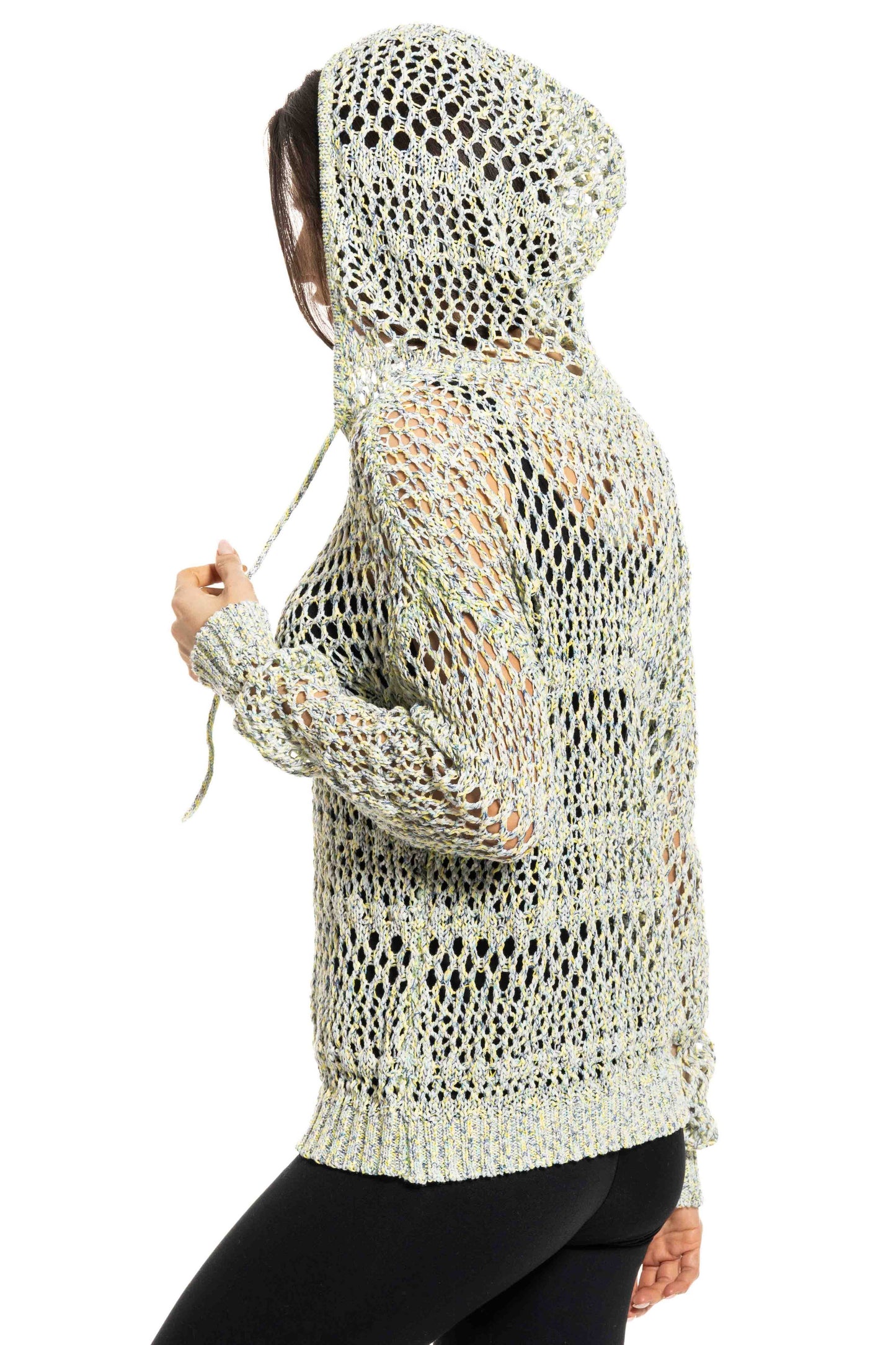 23071 - Multi Color Crochet Sweater