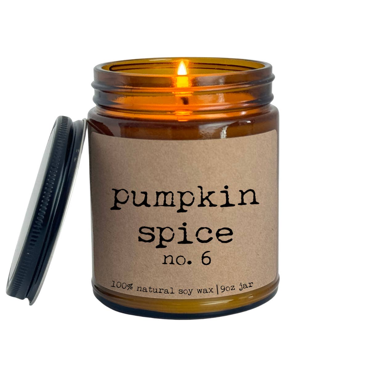 Moonlight Pumpkin Spice Scented Candle - 9oz Glass Jar - Apothecary