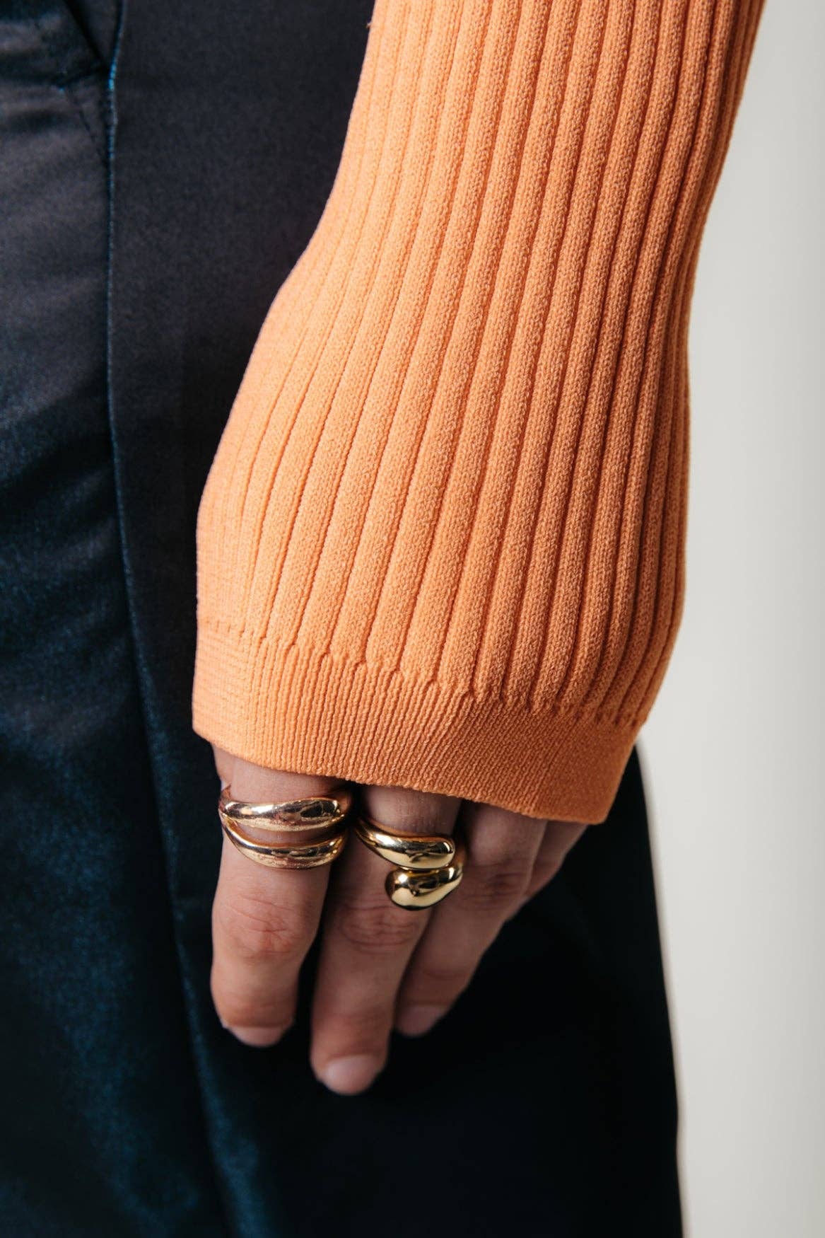 Colourful Nori Fine Knit Polo | Tangerine
