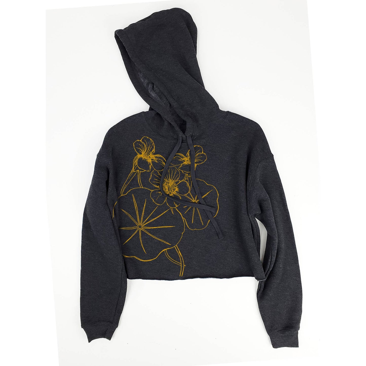 Supermaggie Nasturtiums Mandy Crop Hoodie