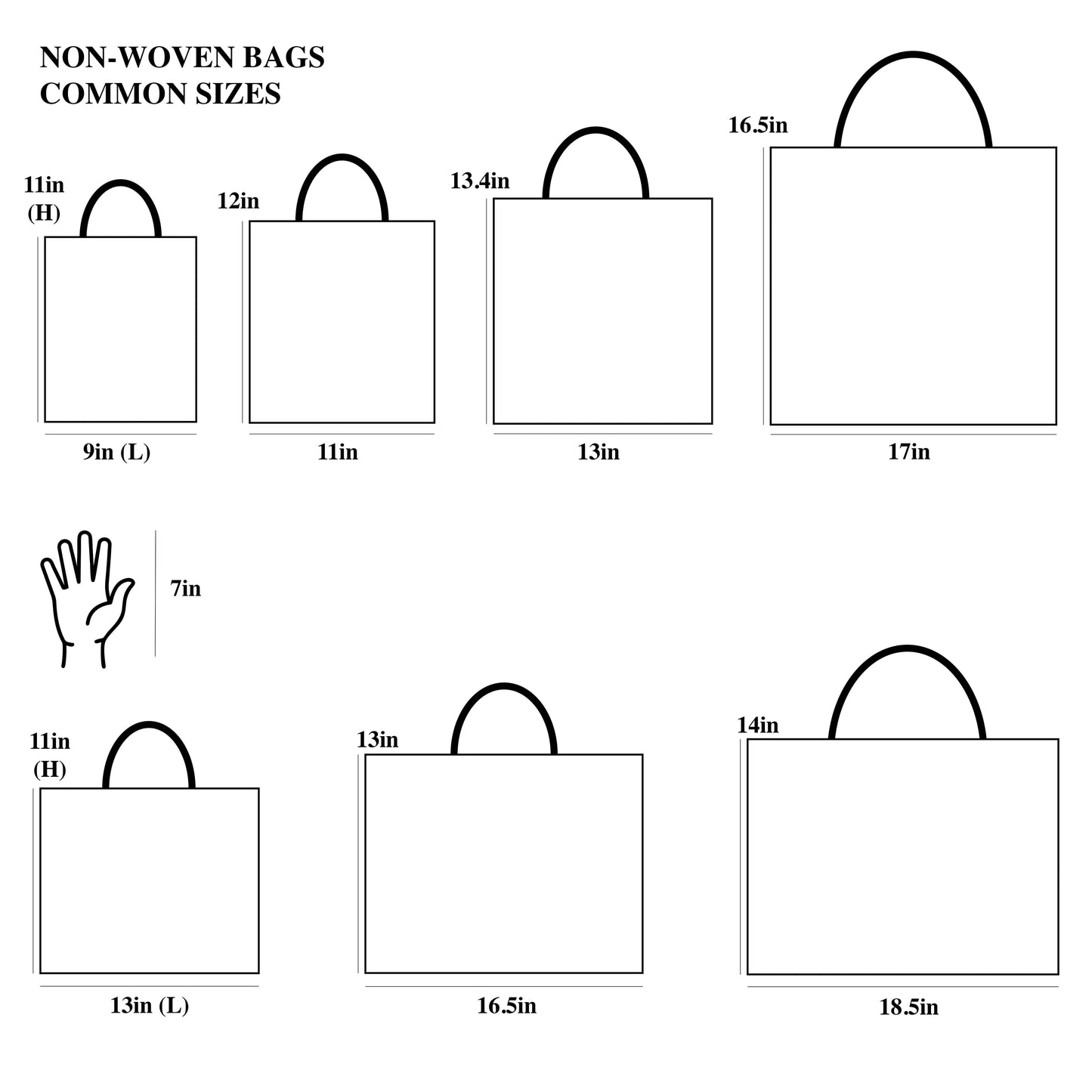 50pcs, 4 Sizes Purple Non-woven Gift Bag w/ Purple Handle
