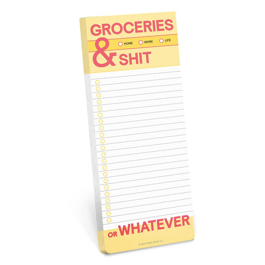 Groceries and Shit Make-a-List Pad