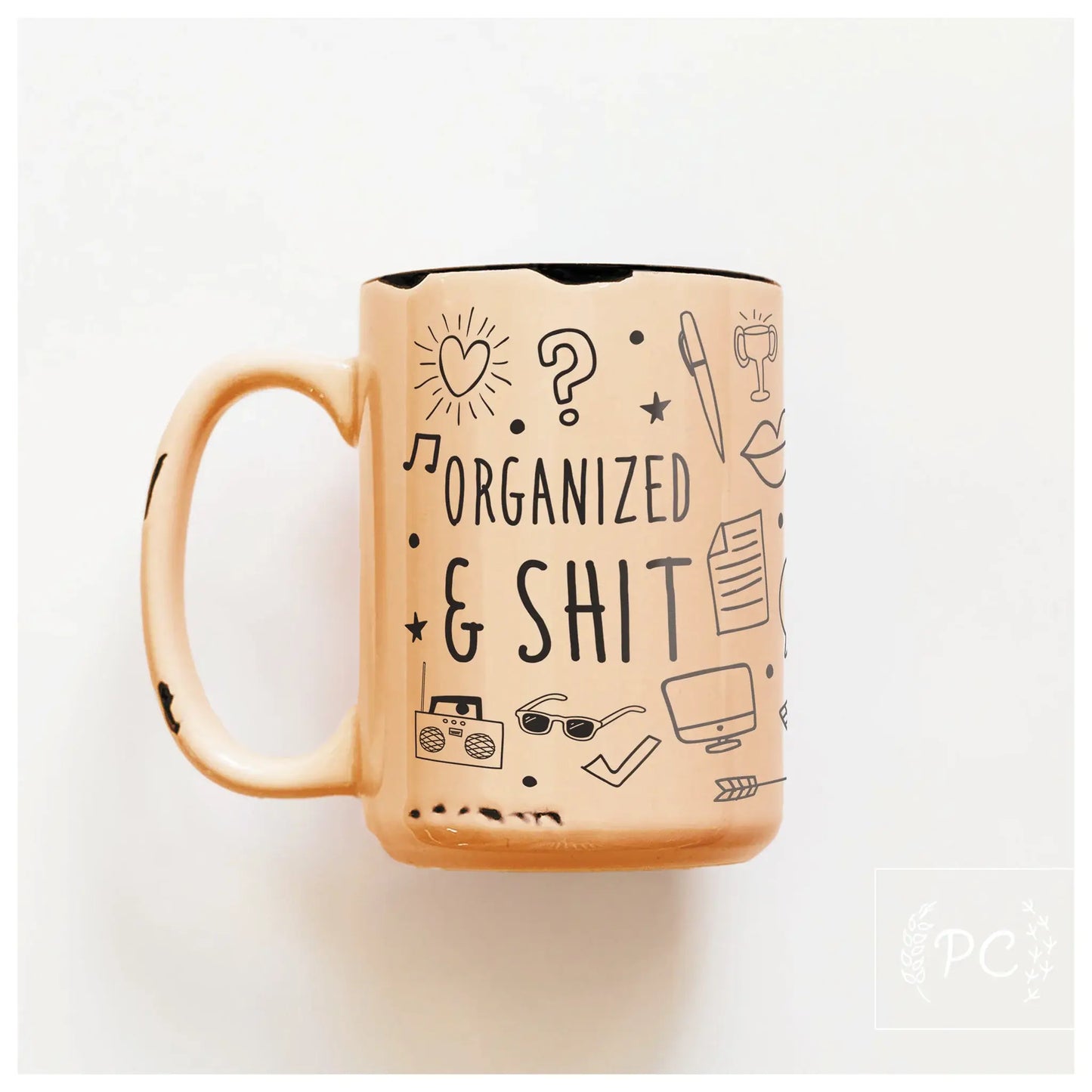 Organized & shit - pattern | ceramic mug