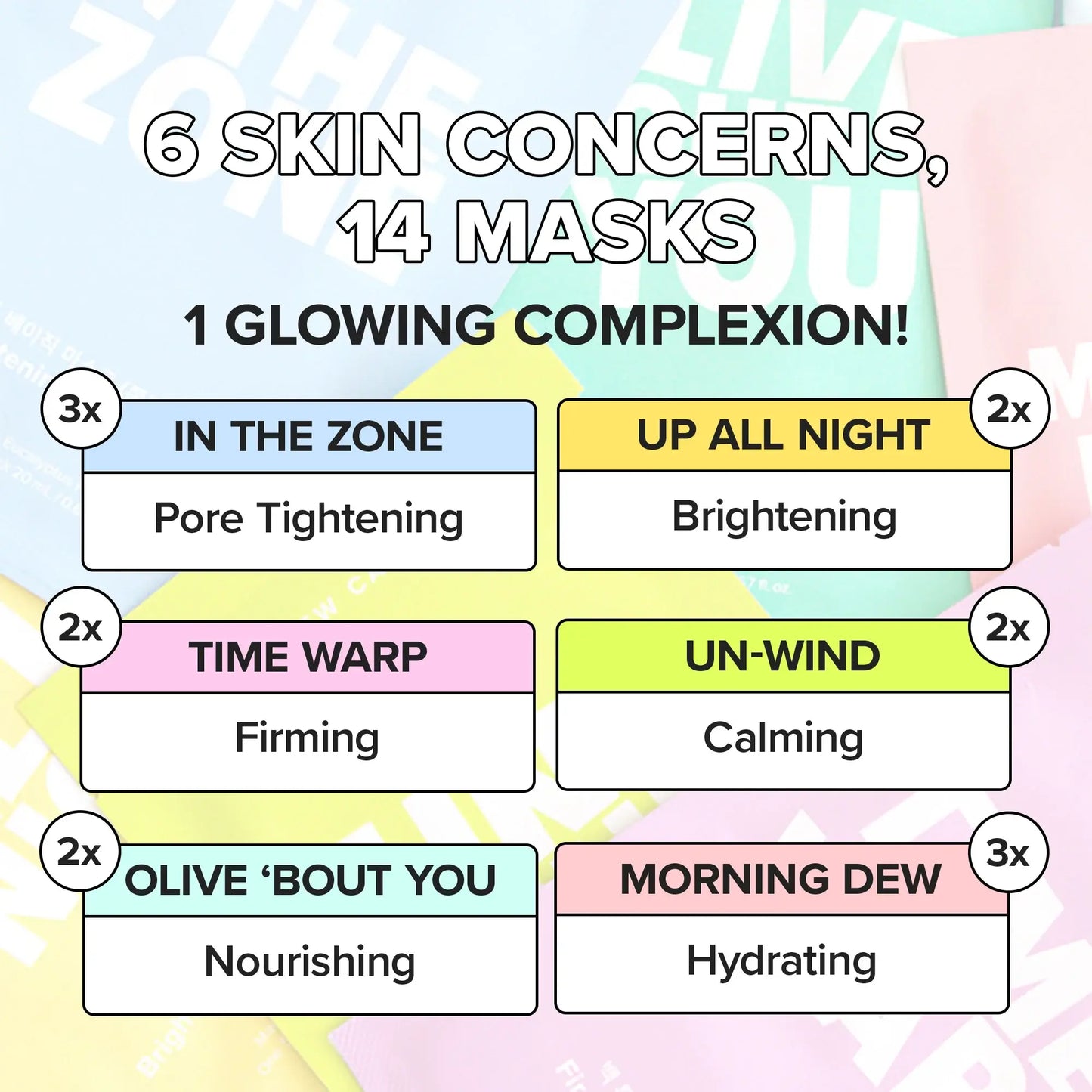 I DEW CARE Let's Get Sheet Faced 14 Day Sheet Vegan Mask Set