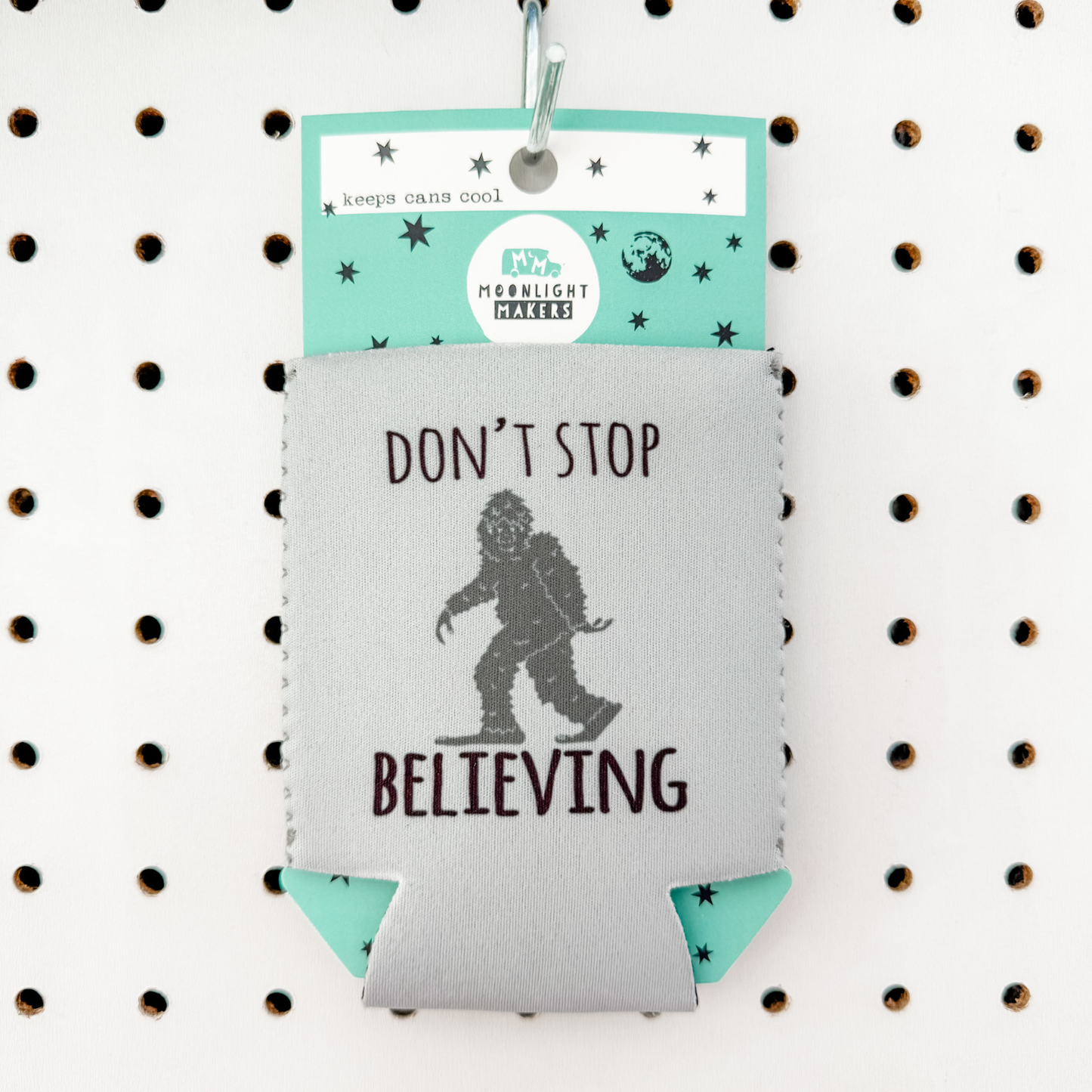 Moonlight Don't Stop Believing - Funny Koozies - Bigfoot, Sasquatch