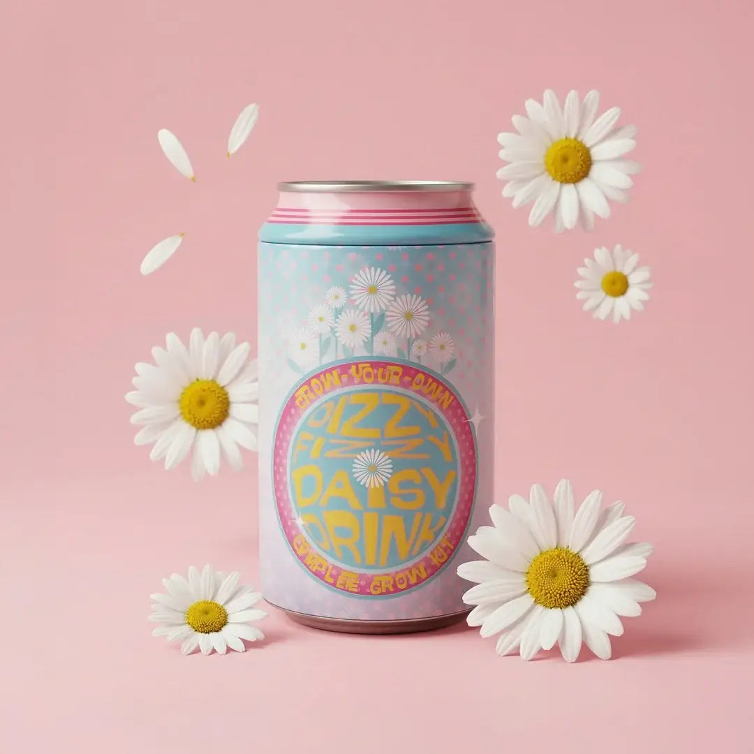 Buzzy Seeds Daisy Grow Kit | Soda Can Planter | Indoor Gardening Kit 