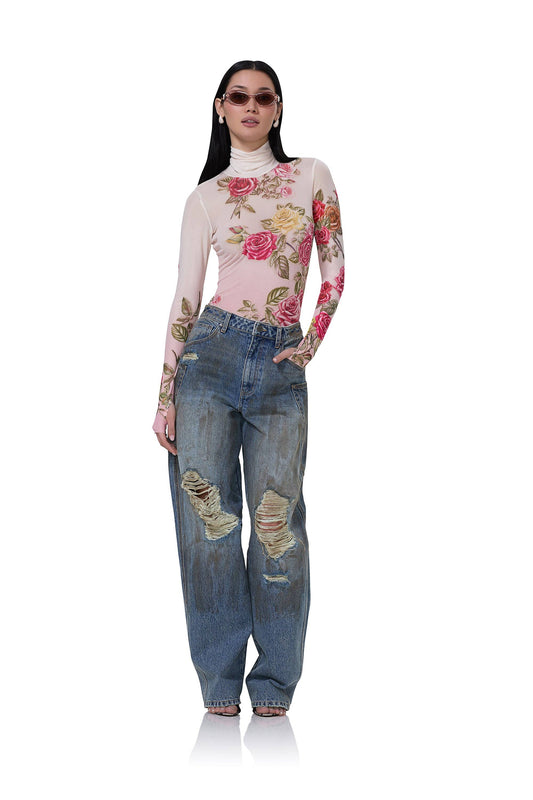 AFRM Zadie Top - Falling Roses