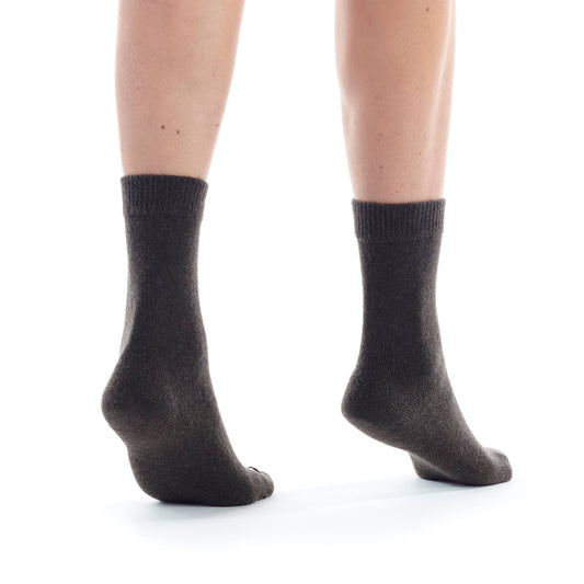 Brown Cashmere Wool Plain Sock