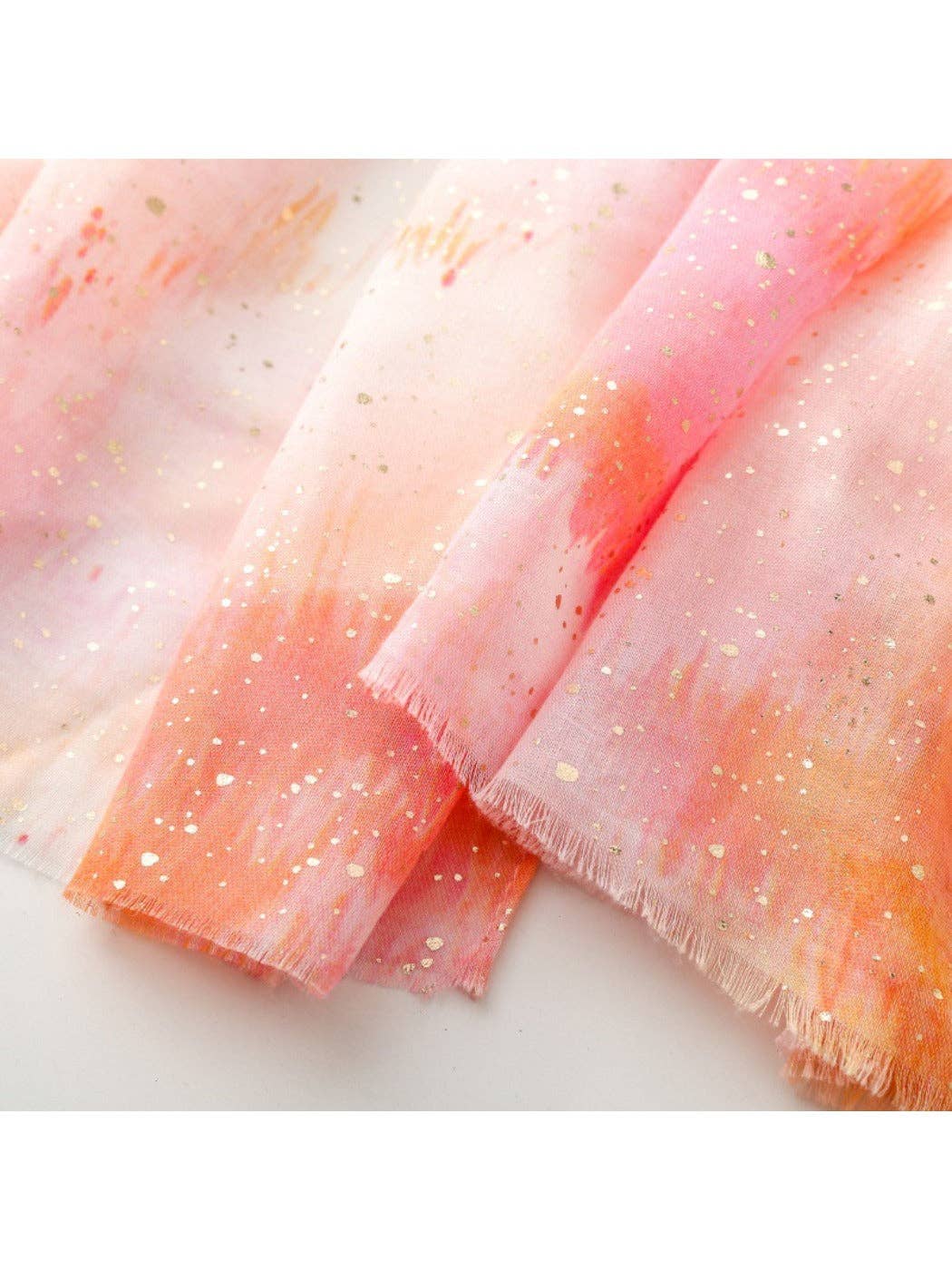 Scarvii - Gold Foil Gradient Scarf with Cloud Print