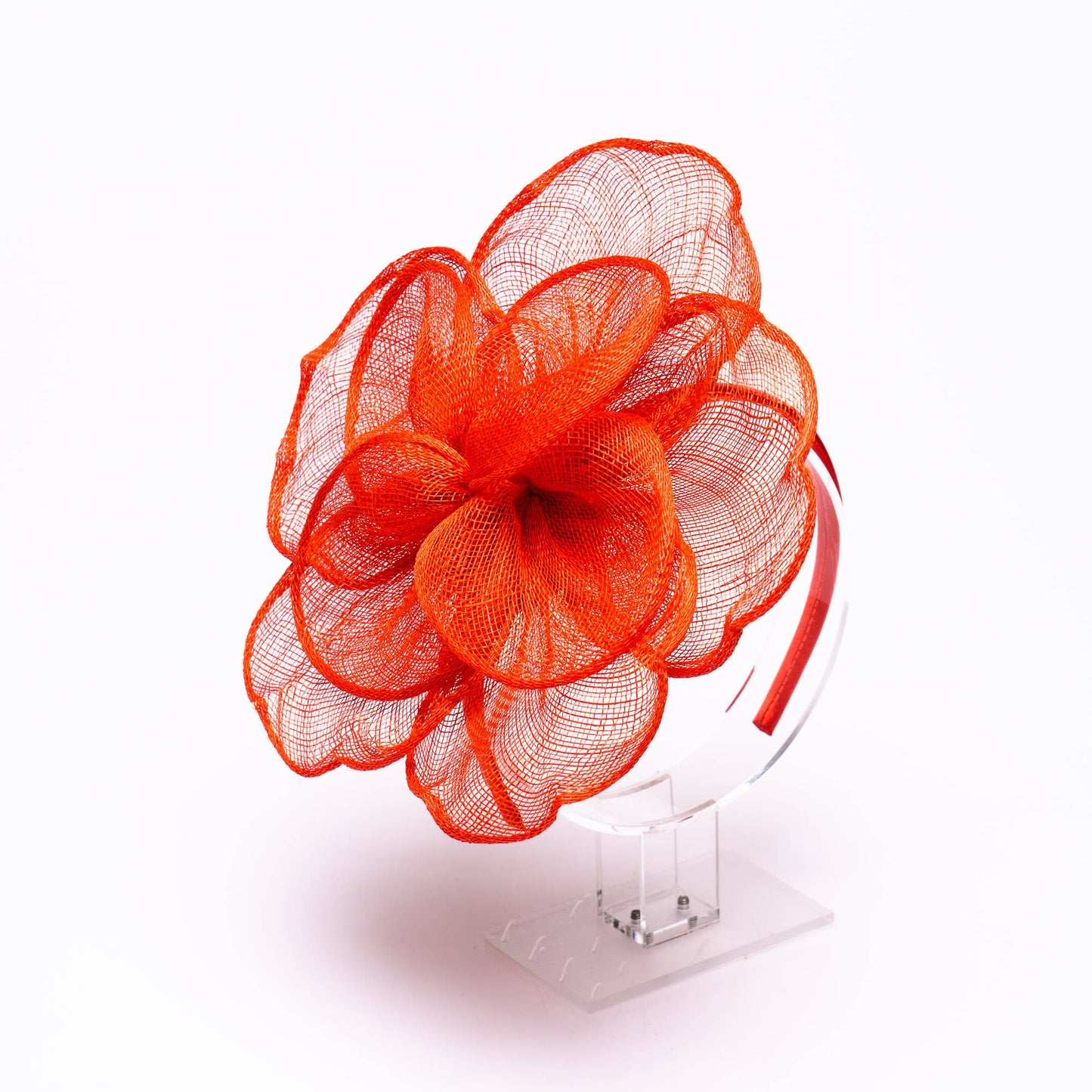 KaKyCo Sinamay Peony Pedal Narrow Headband Fascinator