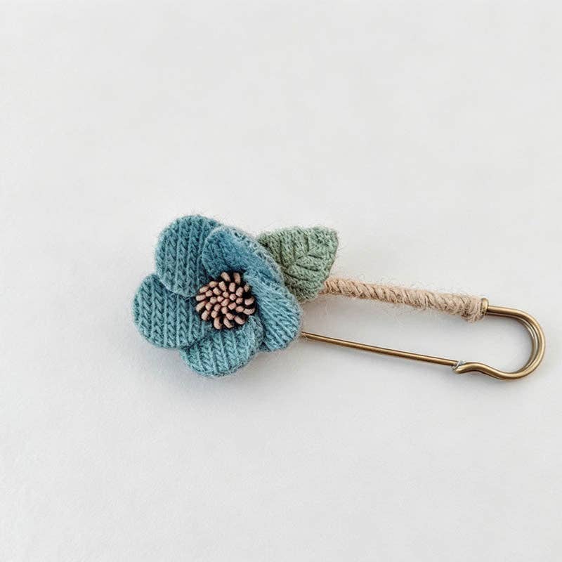 Refined Forest Style Flower Scarf Daily Brooch pin