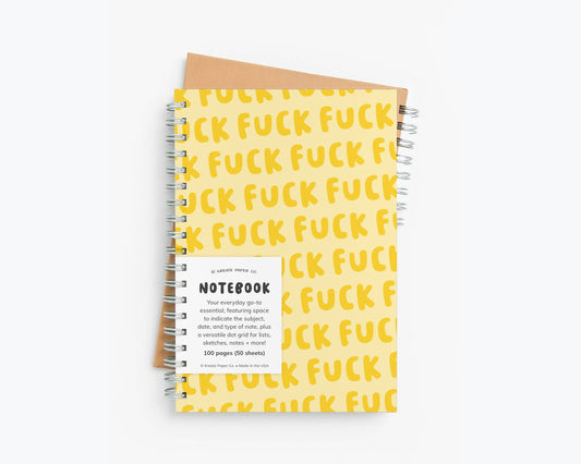 Fuck Spiral Notebook, Work Books, Swear Word, Gift