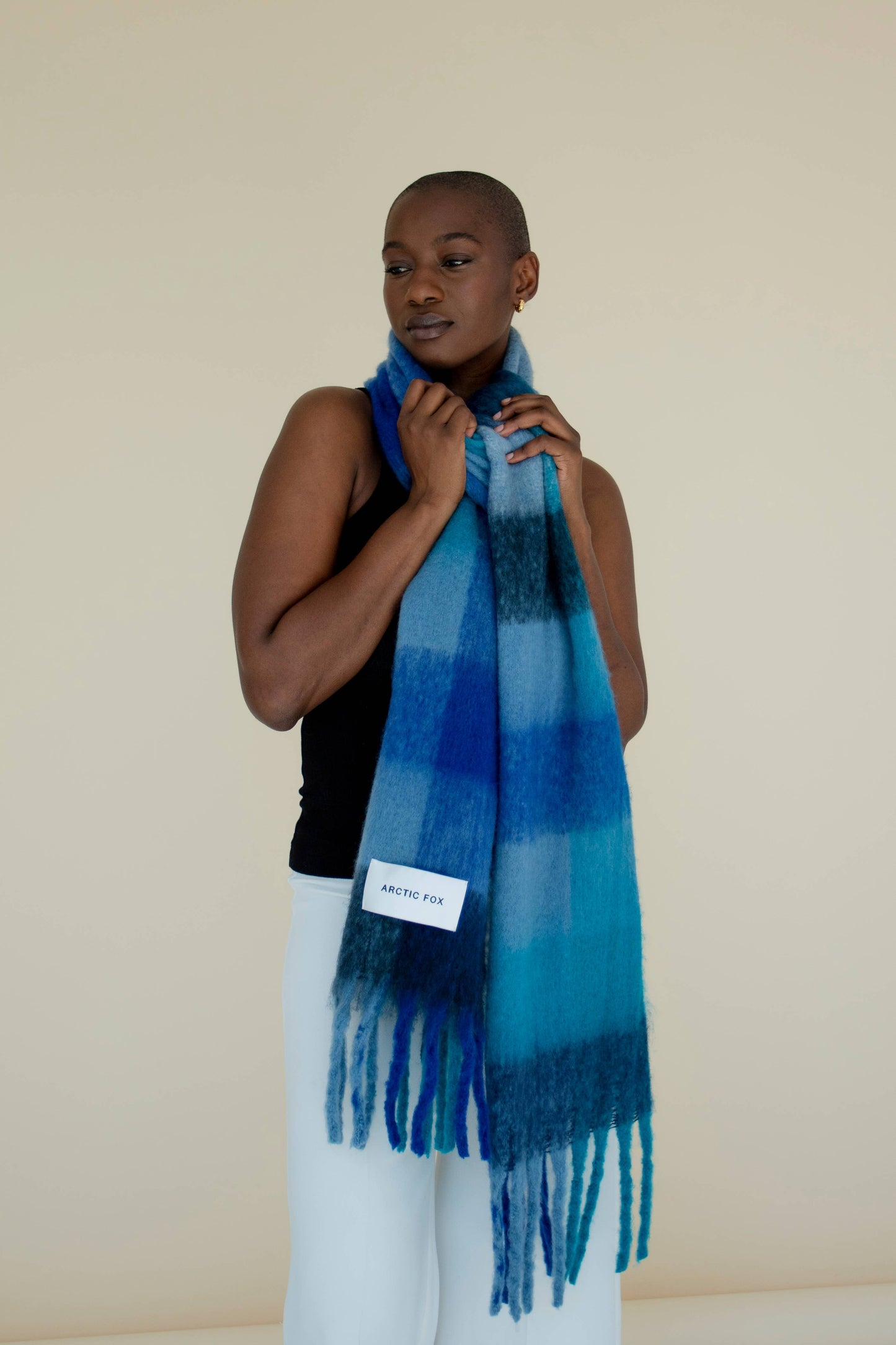 The Reykjavik Scarf - Blue Check - AW23