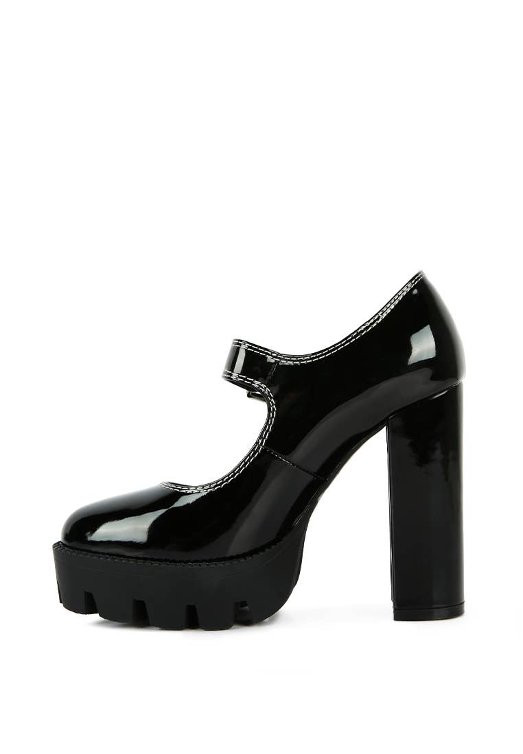 Rag MILLENIAL BUG Patent High Heeled Mary Jane Shoes
