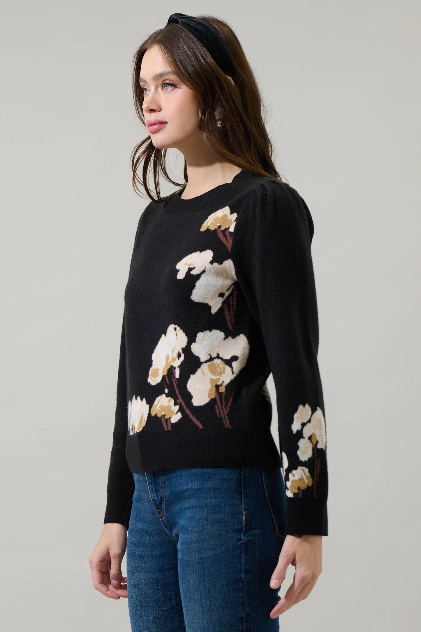 Sugar Nathalia Floral Long Sleeve Sweater