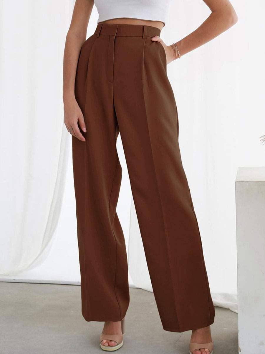 Green Noma Pants green polyester high rise waist trousers