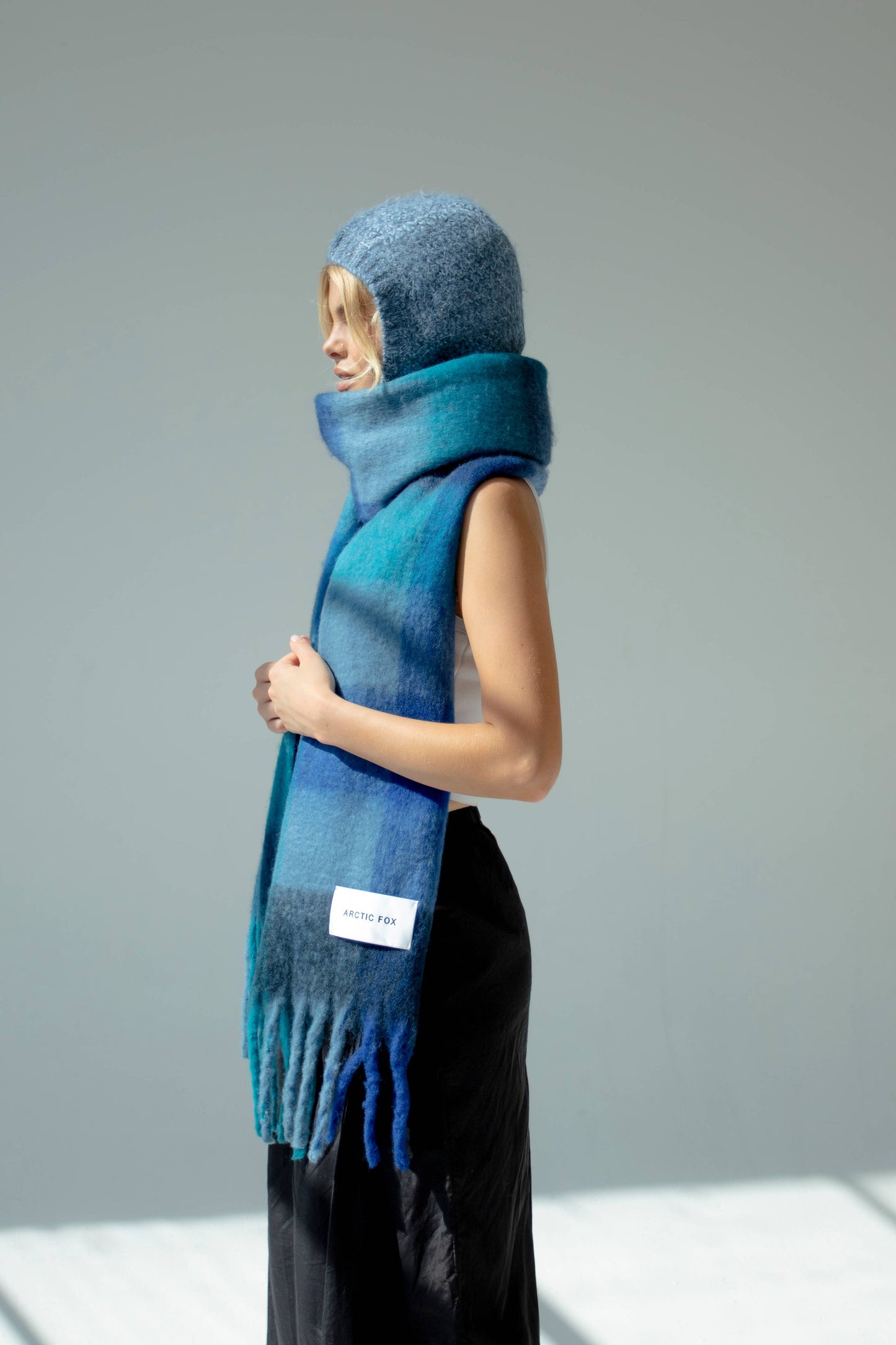 The Reykjavik Scarf - Blue Check - AW23