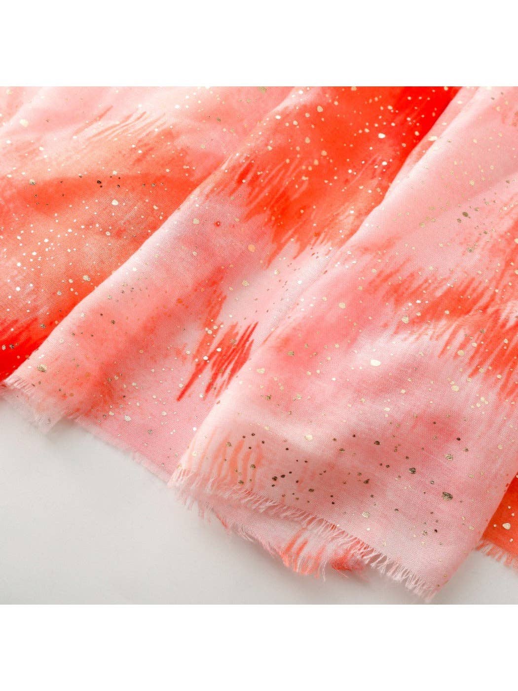 Scarvii - Gold Foil Gradient Scarf with Cloud Print