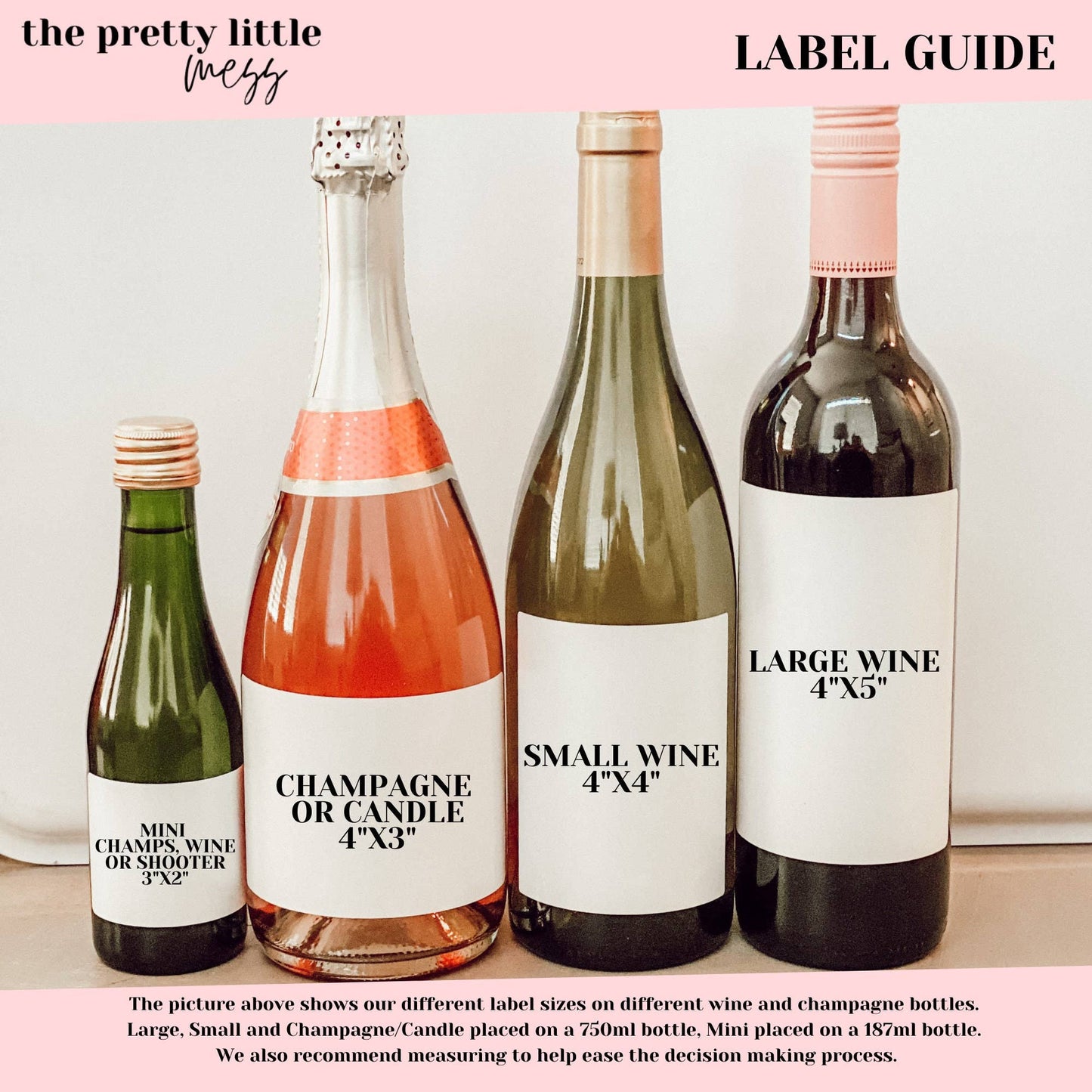 Thank You Wine Label, Thank You Card, Thank You Gift, Thank You Candle, Thank You Mini Champagne, Party Favor Thank You, Thank You Sticker