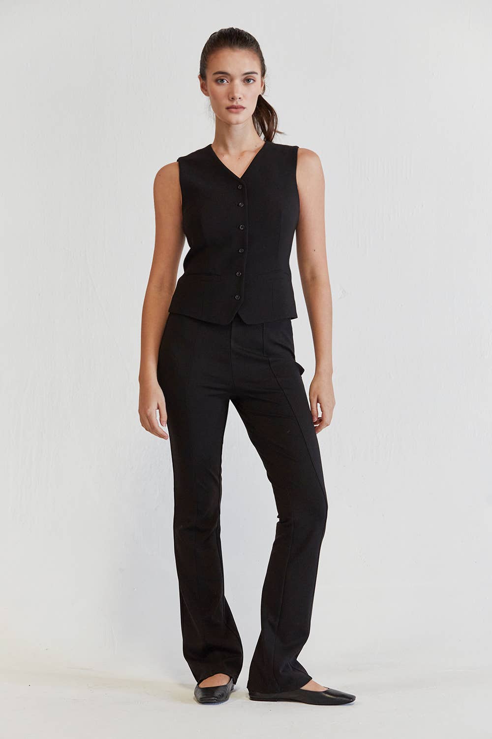 Crescent - Florence Stretch Knit Flare Pants