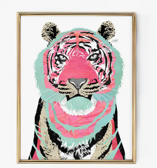 Lindsey Kay Co Tiger Framed Print