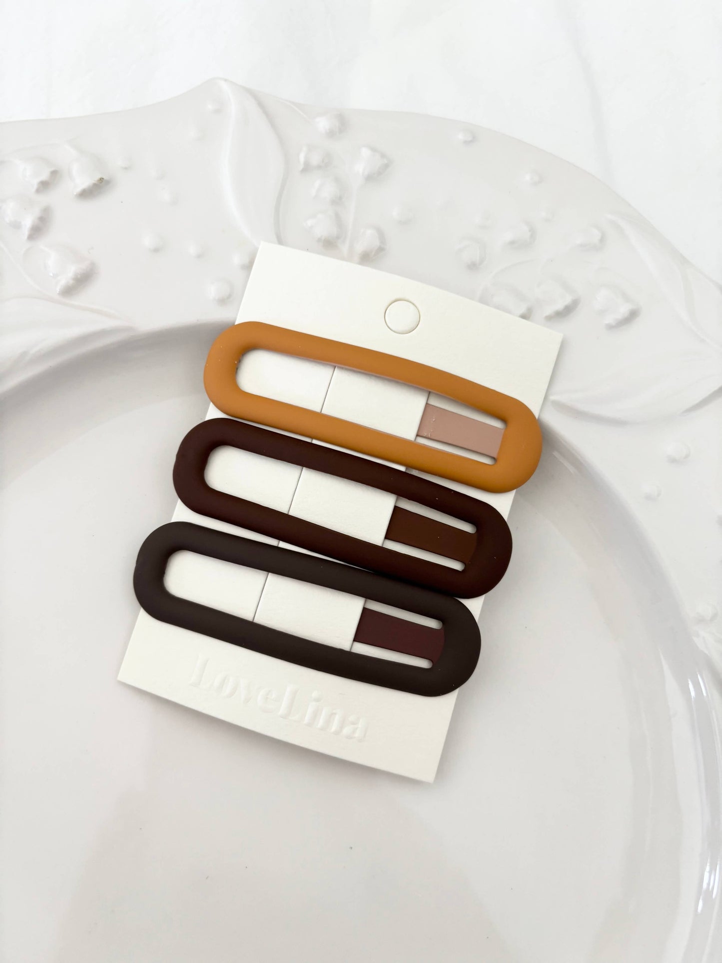 Matte Oval Hair Clip Set (DUTTO)