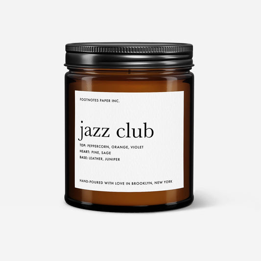 Jazz Club Candle - Smoky Leather & Juniper Scented Candle