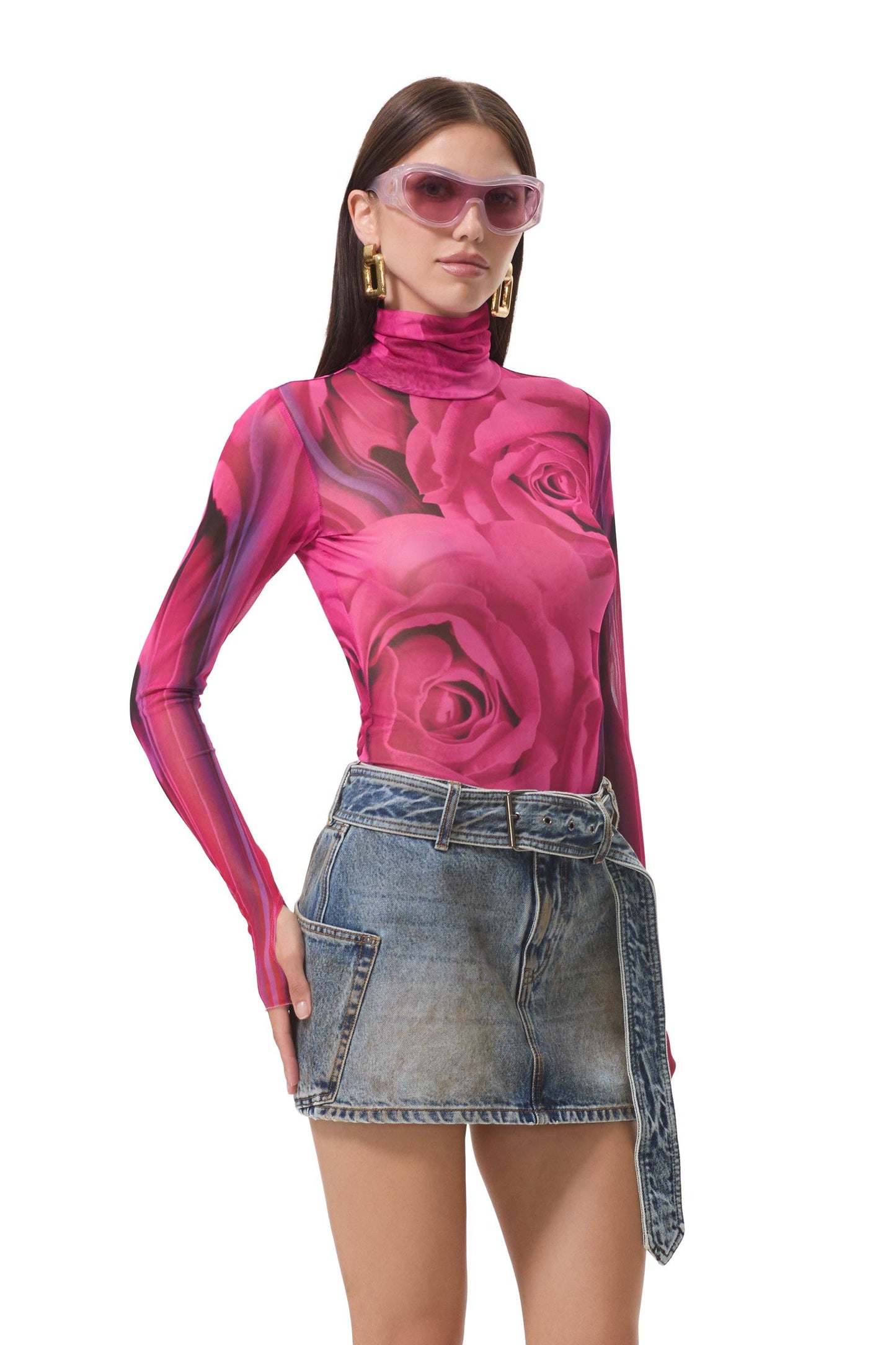 AFRM Zadie Top - Fuchsia Rose