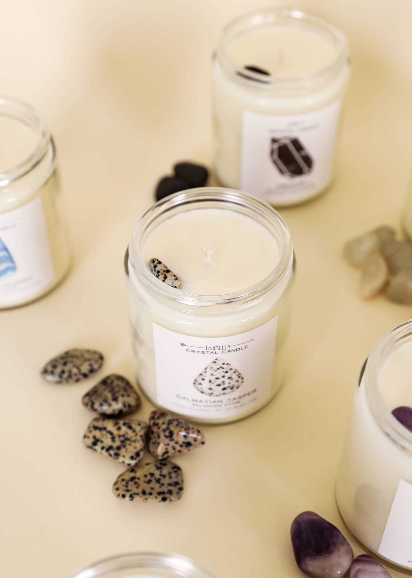 Jax Crystal Candles - Dalmatian Jasper