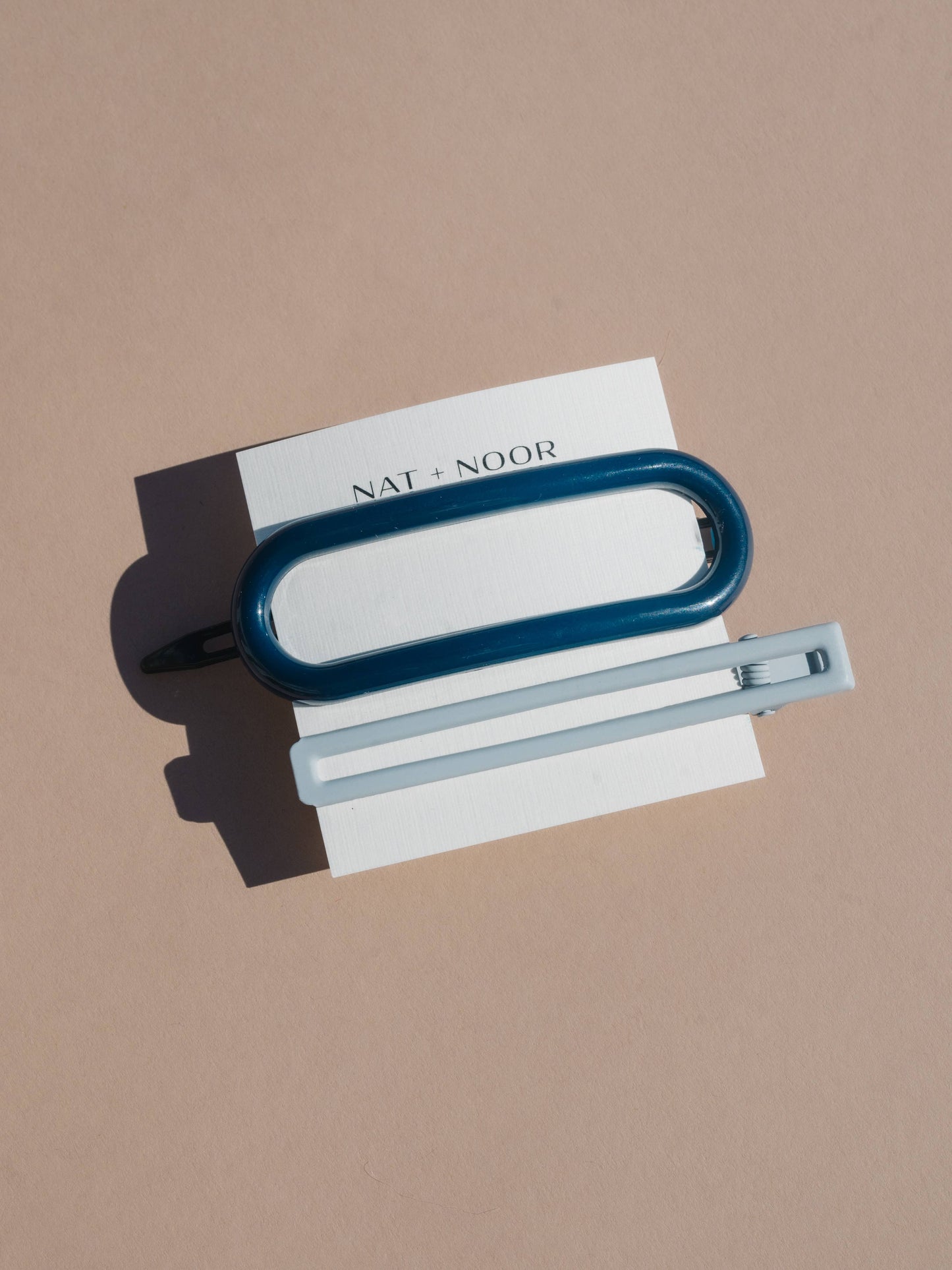 Nat & Noor Byron | Grey + Blue | Hair Clips | Plastic + Metal Clip