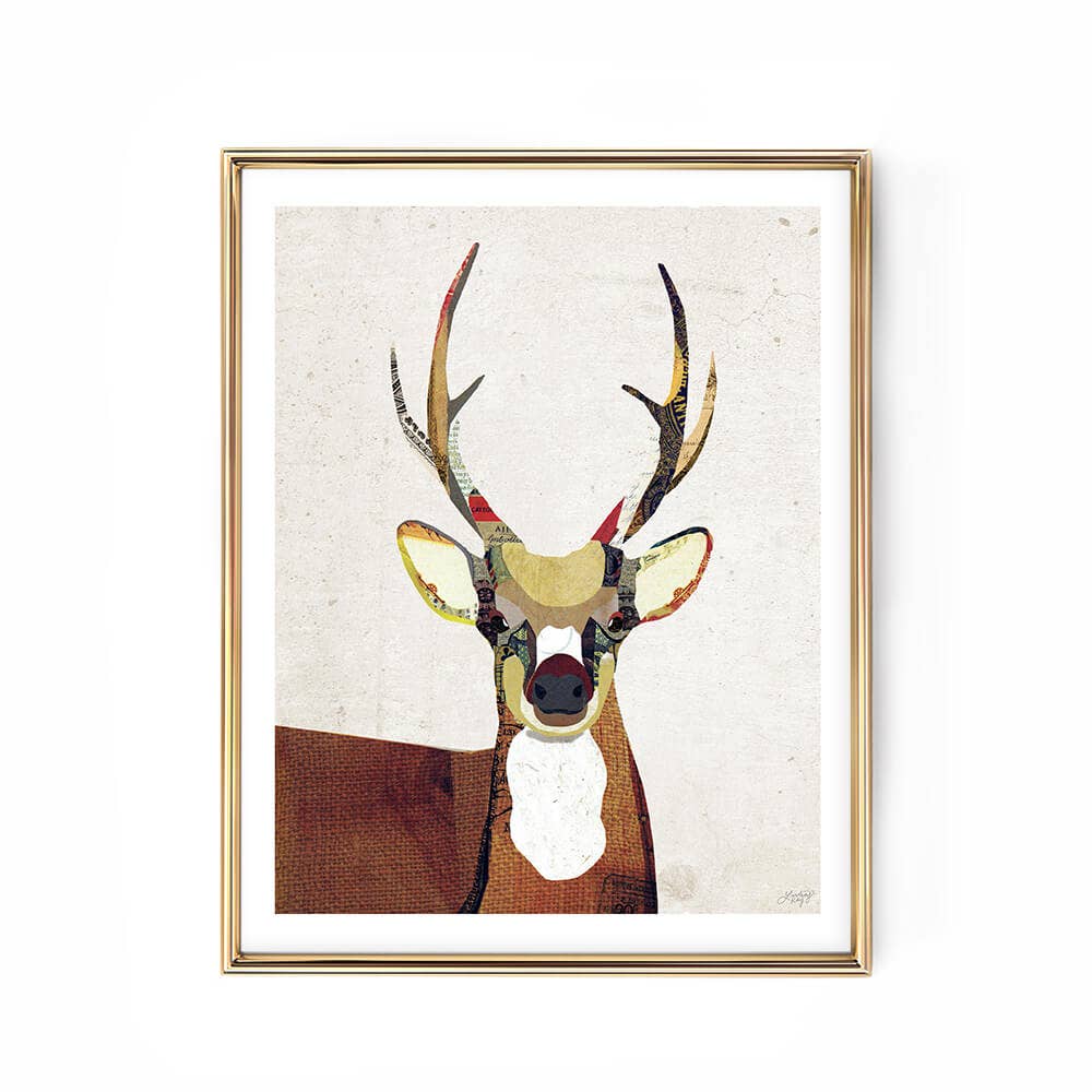 Deer Collage - Art Print