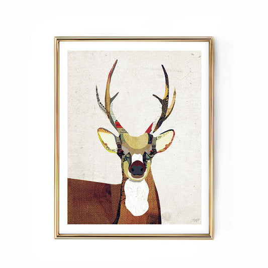 Deer Collage - Art Print