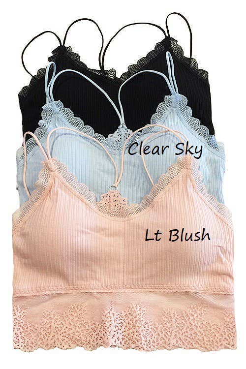 Anemone Ribbed Lace Bralette