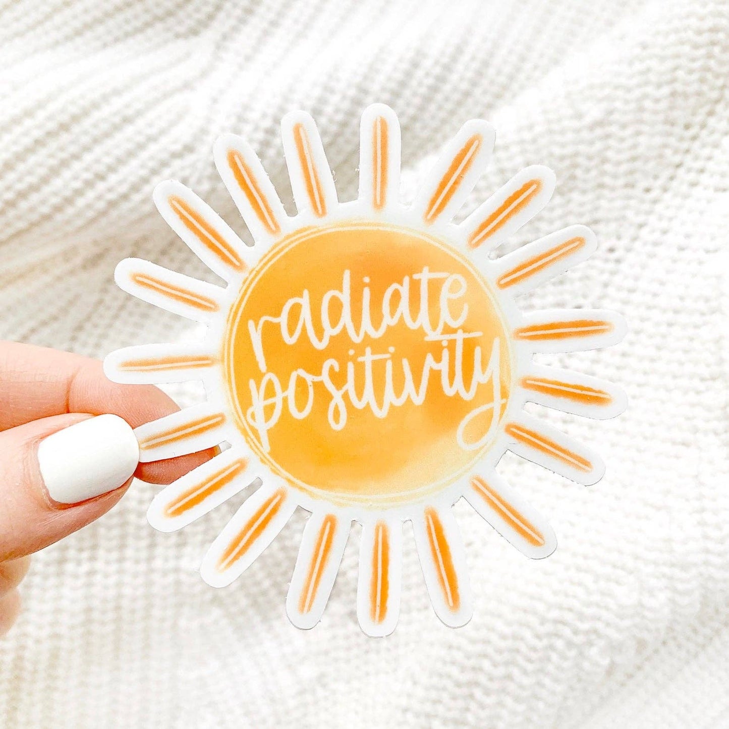 Elyse Radiate Positivity 3x3in. Sun Sticker