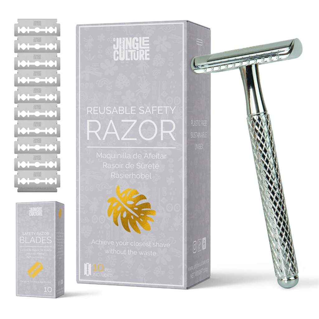 Jungle Razor WITH 10 razor blades included + stand