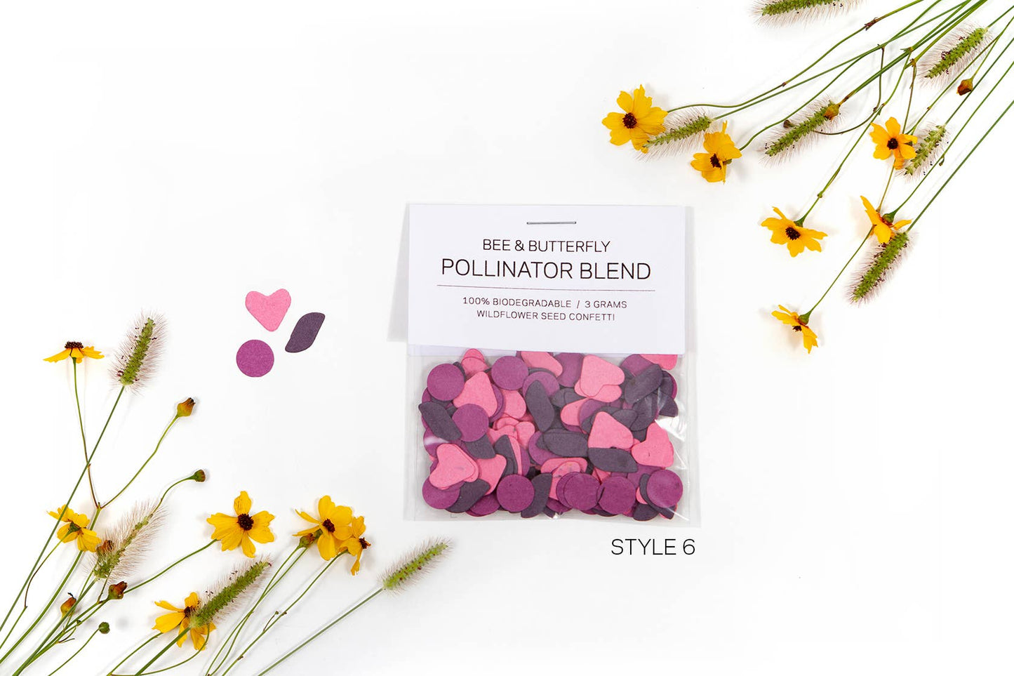 Studio 82 Die Cut Wildflower Seed Confetti multi colors