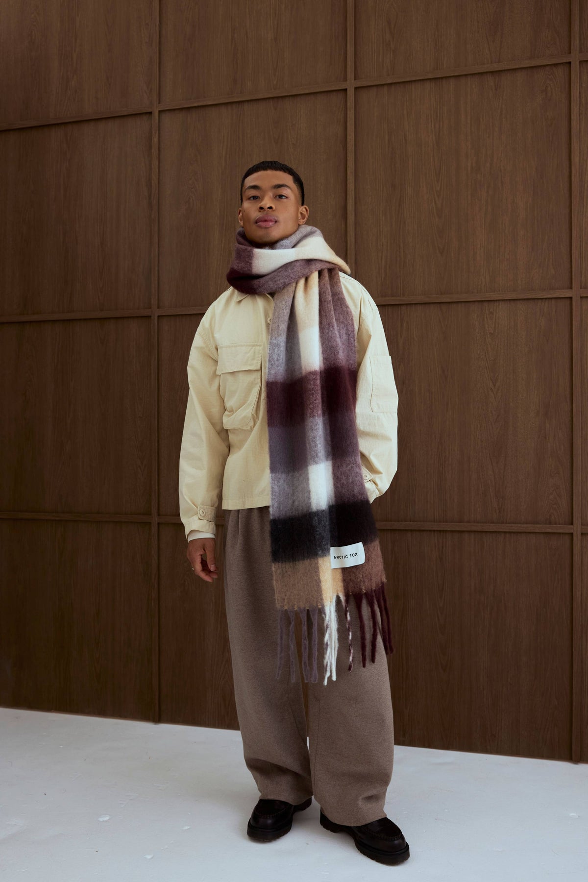 Arctic Fox The Reykjavik Scarf - 100% Recycled - Dark Berry - FW26