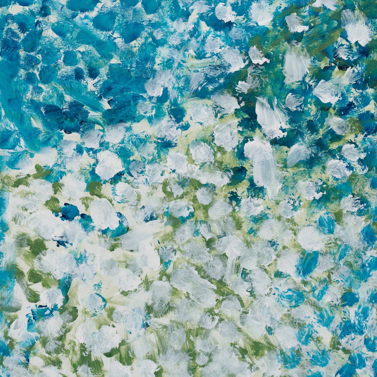 Demdaco ArtLifting Rectangle Scarf - White Flowers