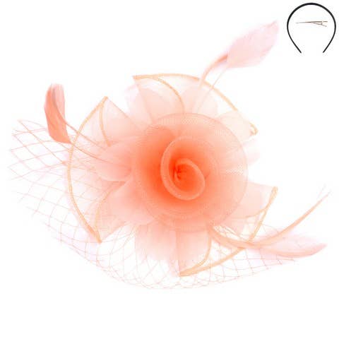 Sophia Rose Mesh Feather Fascinator
