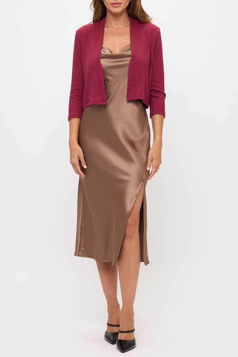 Renee Made in USA Brushed Knit Cashmere Like Bolero