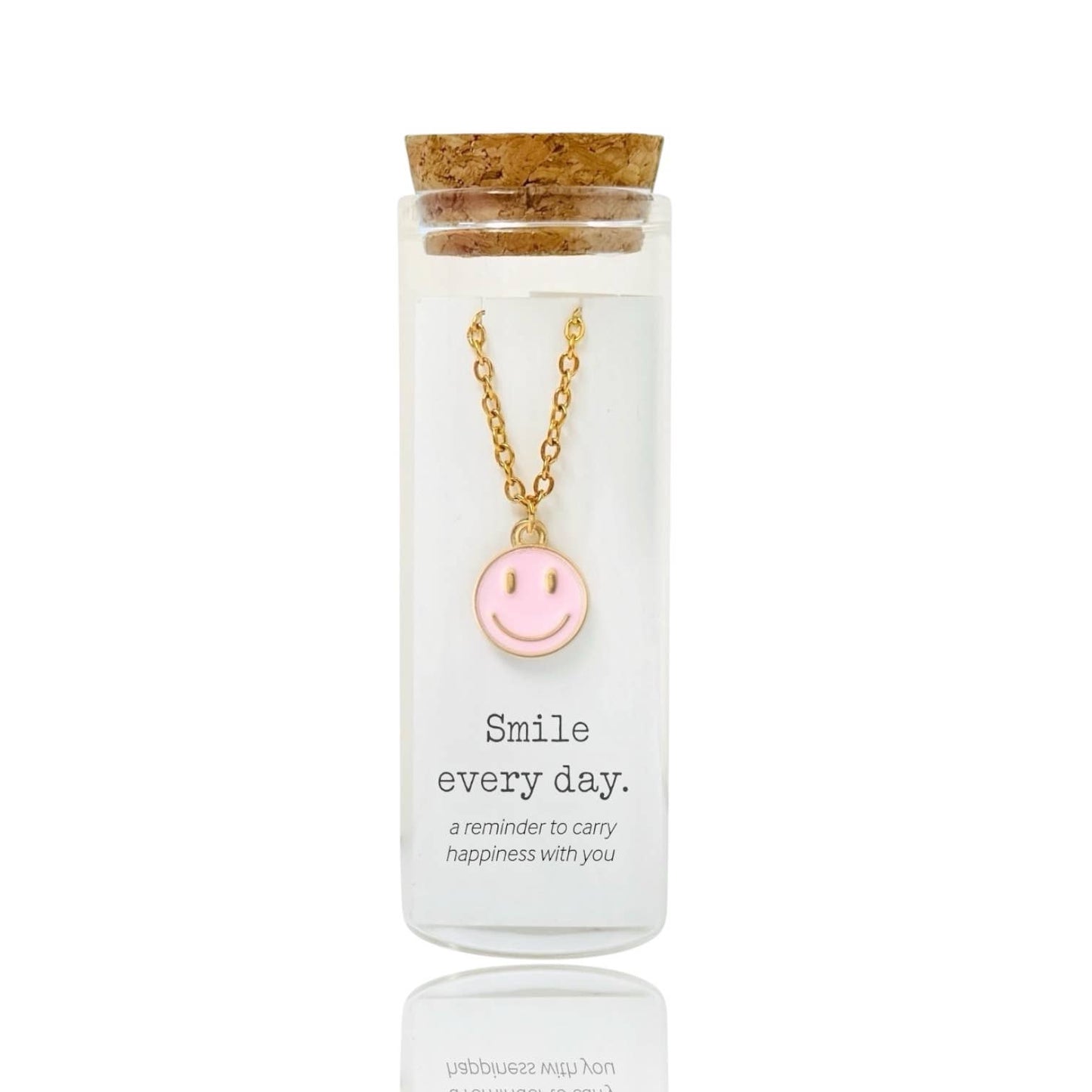 Smiley Necklace in a Bottle
