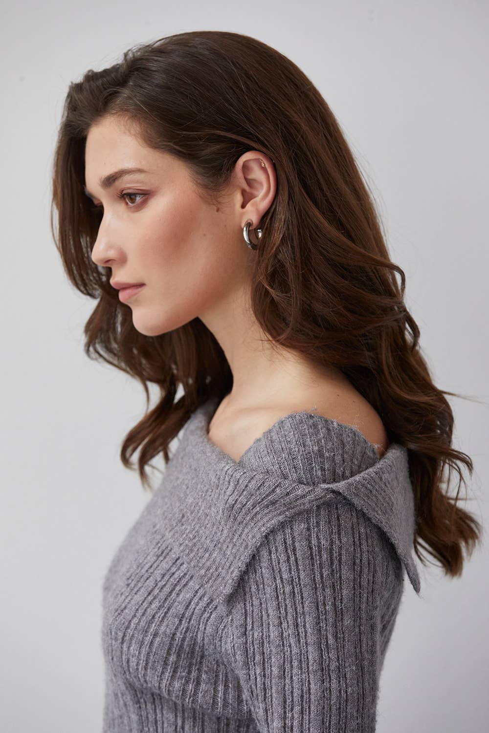 Crescent Shanie Off Shoulder Sweater Top