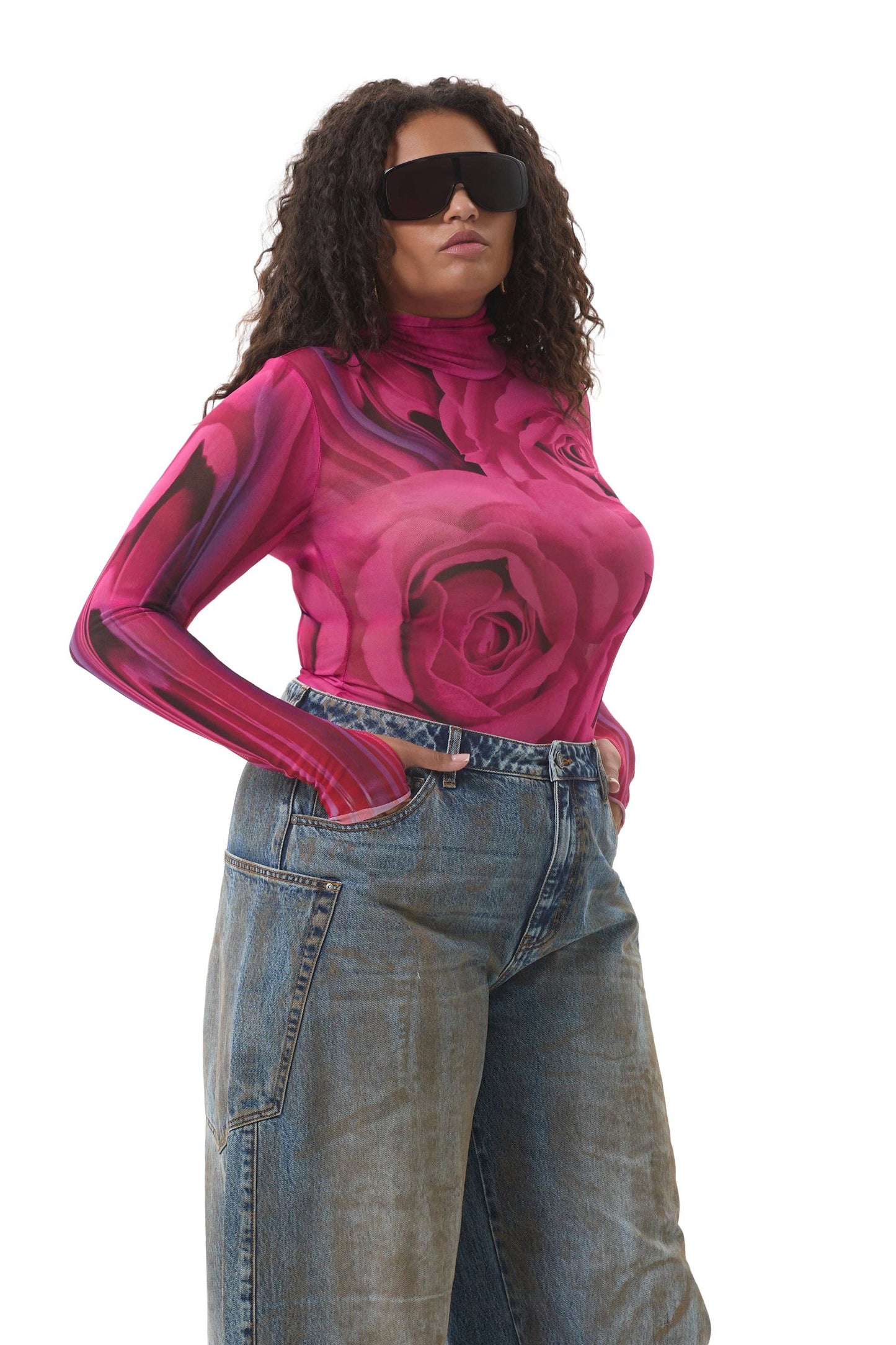 AFRM Zadie Top - Fuchsia Rose