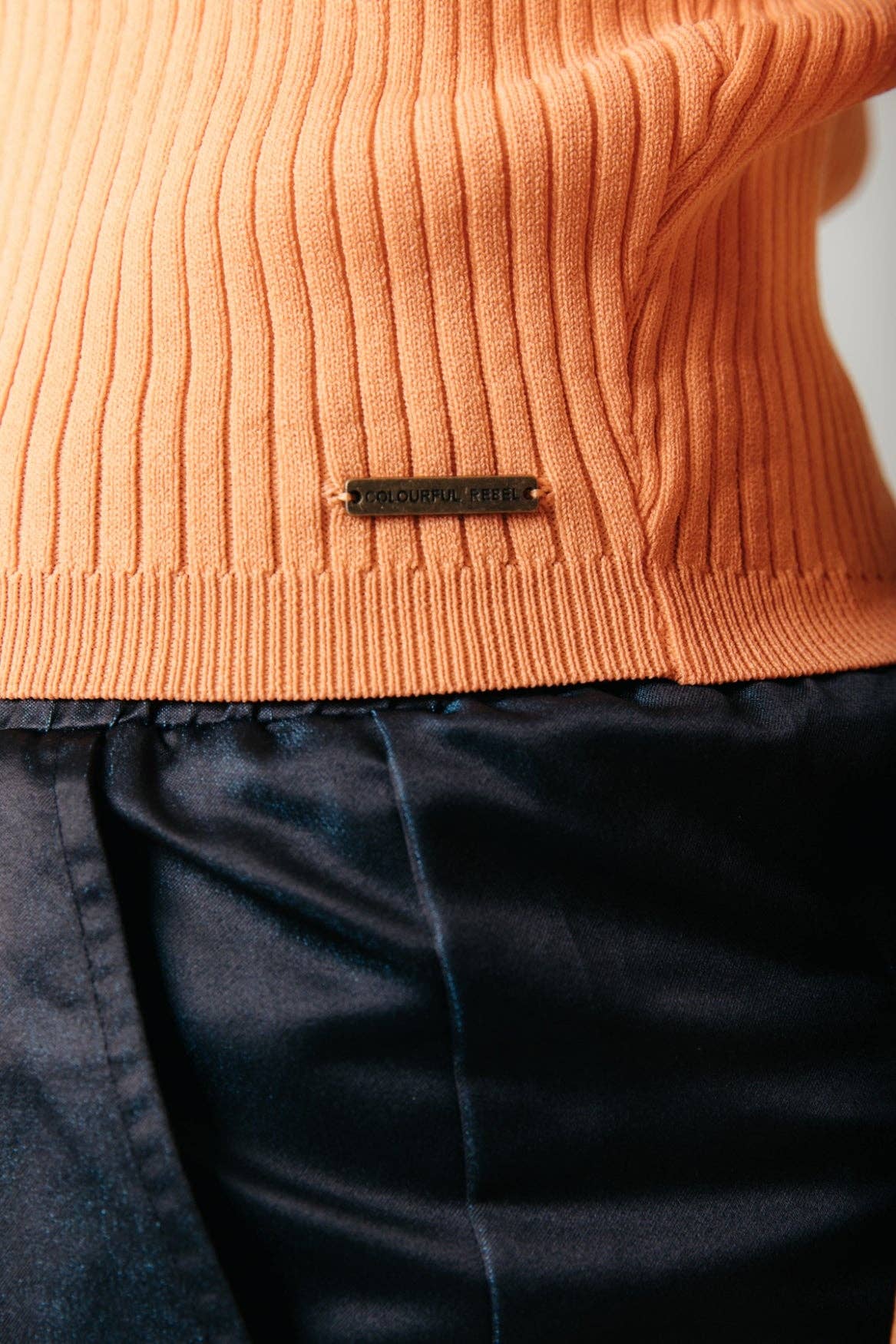 Colourful Nori Fine Knit Polo | Tangerine